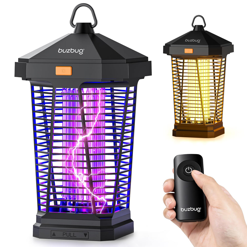 Buzbug 2-in-1 LED Bug Zapper front view, black
