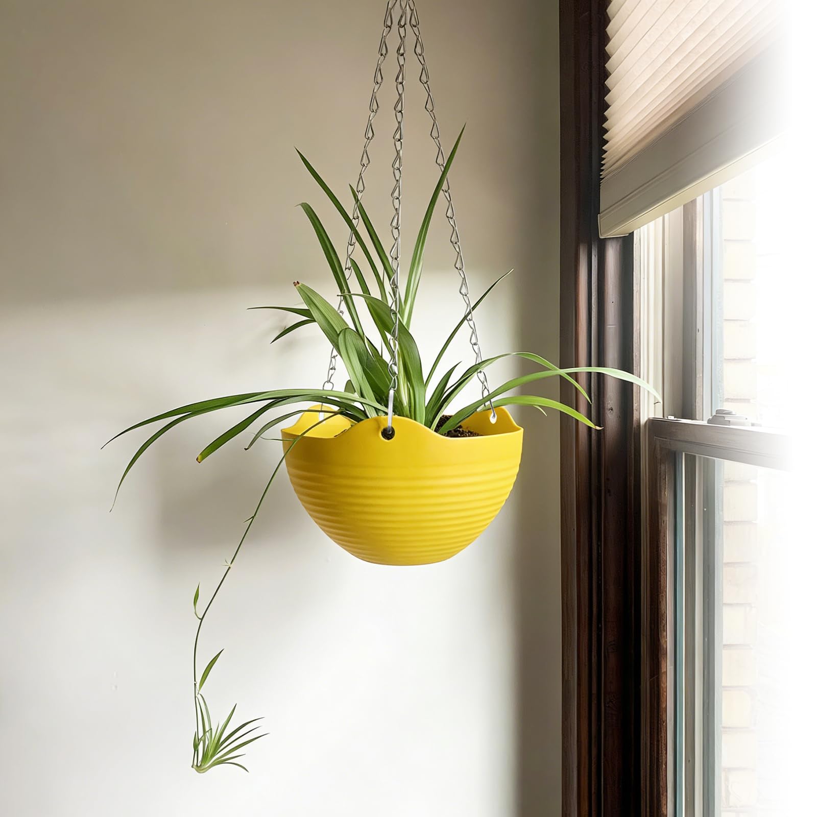Bvrbaory hanging planter pots with metal chain detail