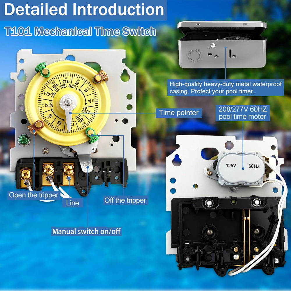 Bxmgr T101 Mechanical Timer Switch back view