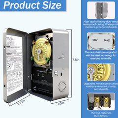 Bxmgr T101 Mechanical Timer Switch side view
