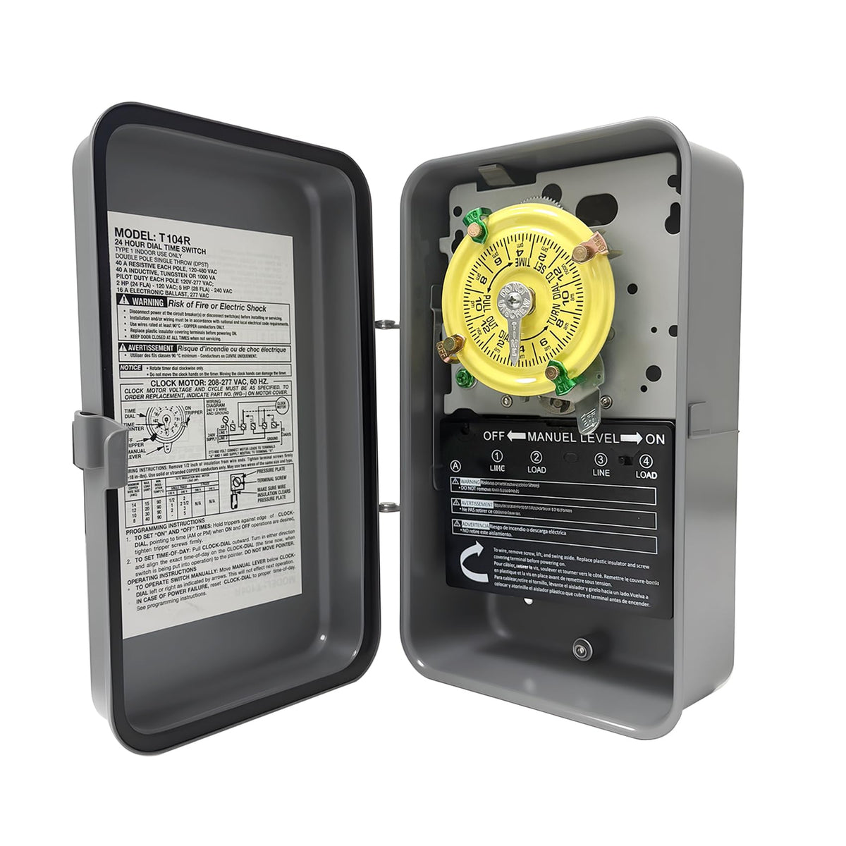 Bxmgr T104R Mechanical Timer Switch front view with clear dial