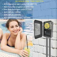 Bxmgr T104R Mechanical Timer Switch in outdoor installation setting