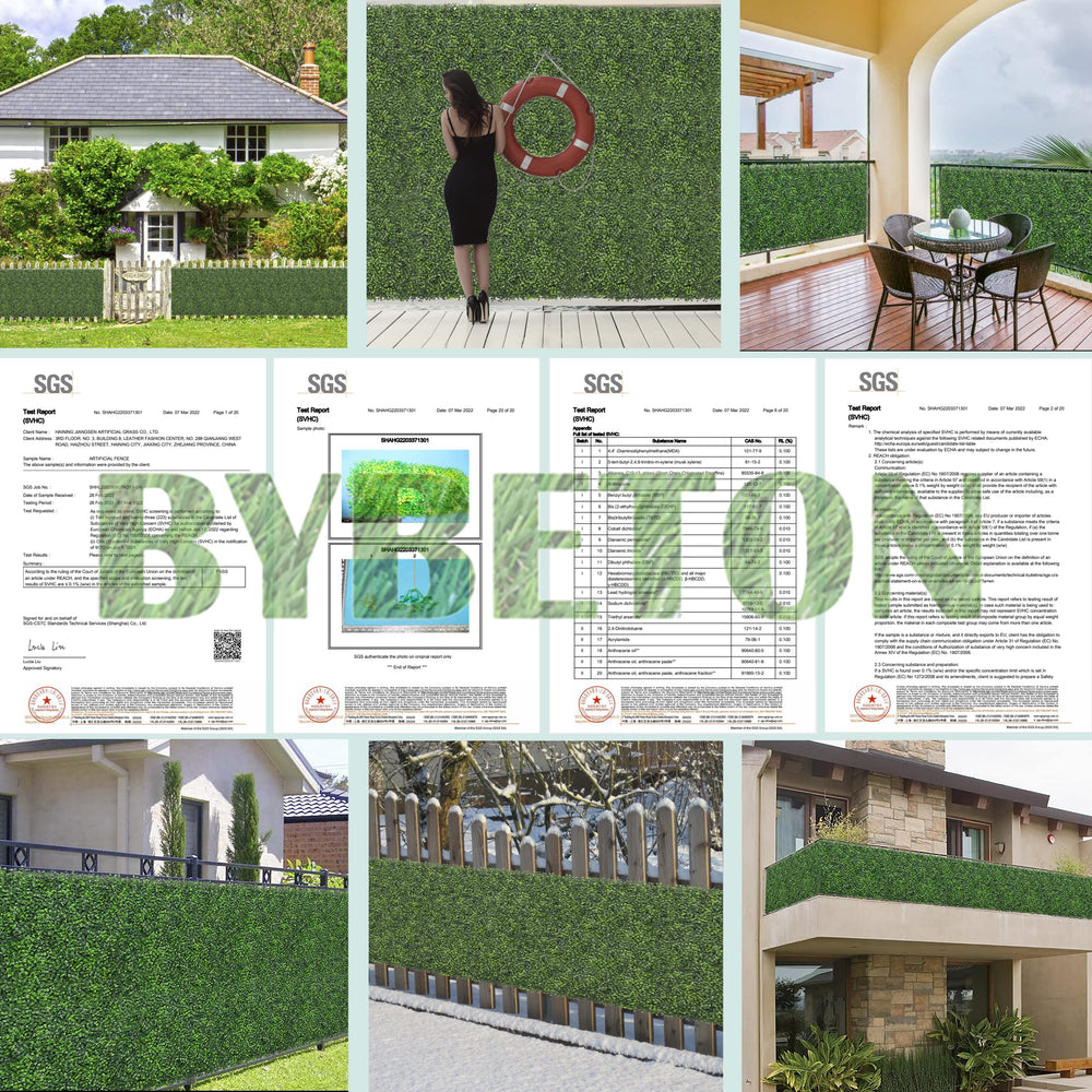 Bybeton Grass Wall Panels displayed in a garden setting