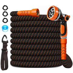 BYDA 100Ft Ultra Lightweight Garden Hose with sprayer nozzle
