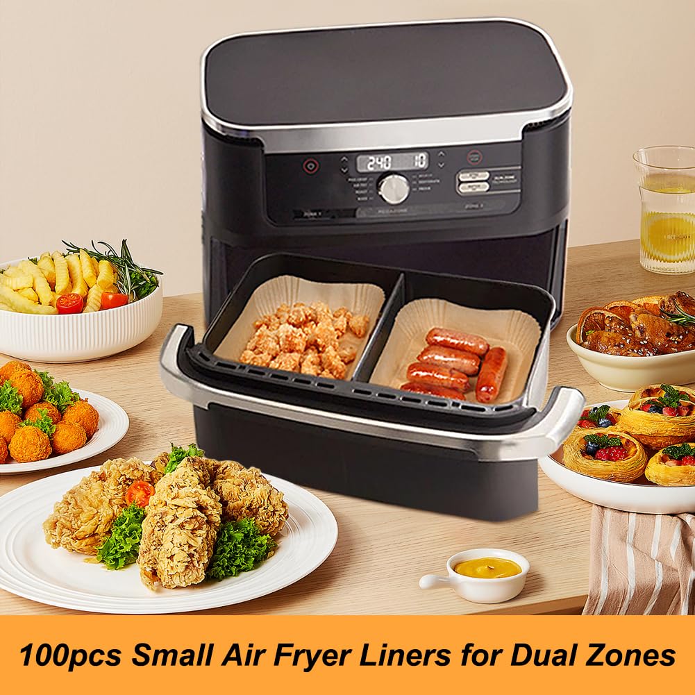 BYKITCHEN Air Fryer Liners in use with food
