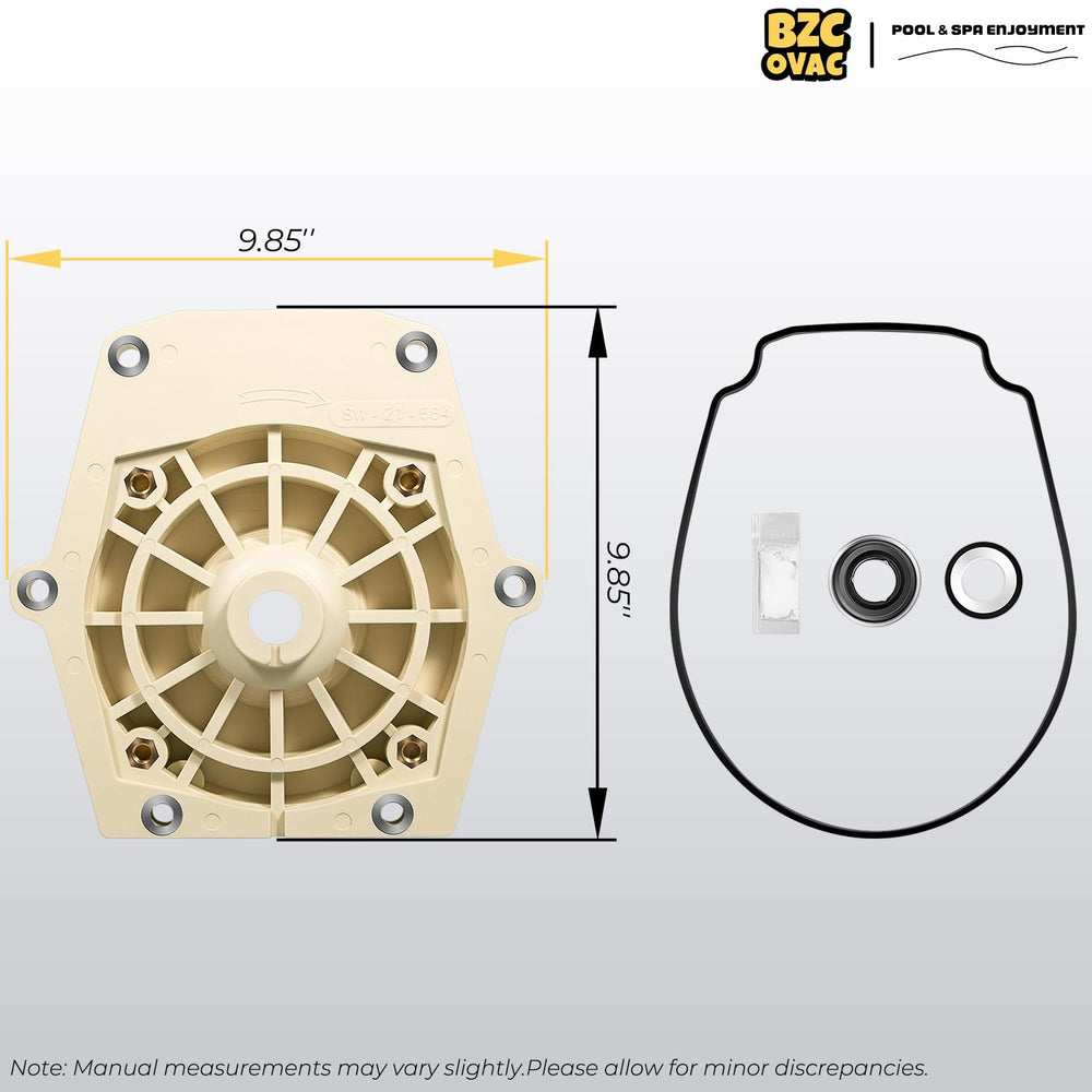 Bzcovac Seal Plate Kit 074564 showing compatibility with Pentair pumps
