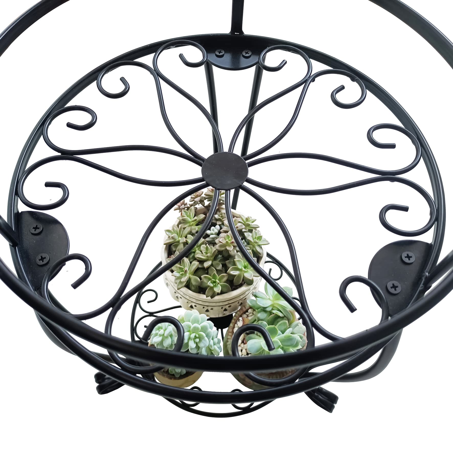 C CASIMR 2 Tier Plant Stand in a living room setting