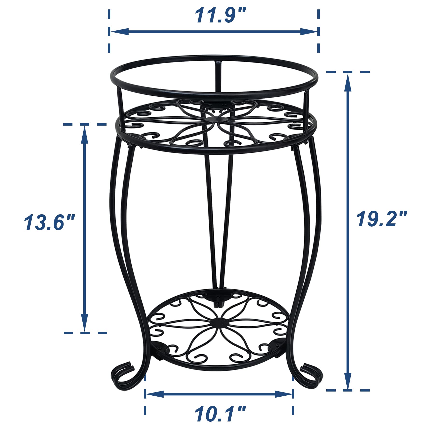 C CASIMR 2 Tier Plant Stand packaging and parts
