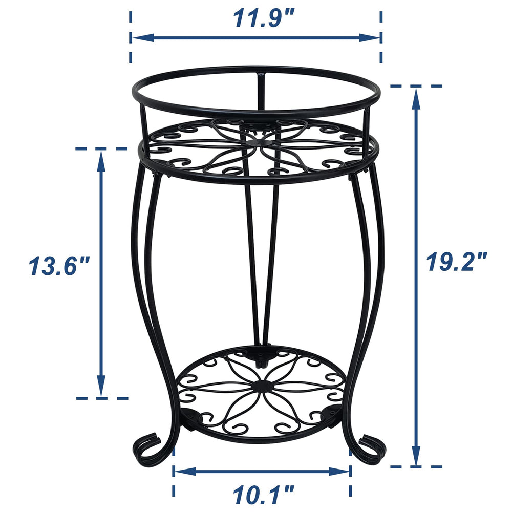 C CASIMR 2 Tier Plant Stand packaging and parts