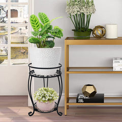 C CASIMR 2 Tier Plant Stand top view showing dimensions