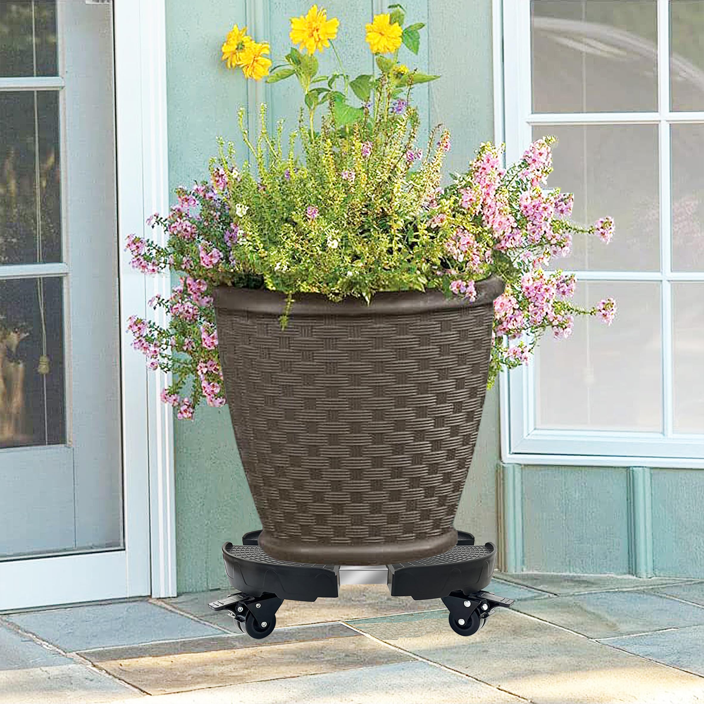 C CASIMR Plant Caddy in a stylish garden setting