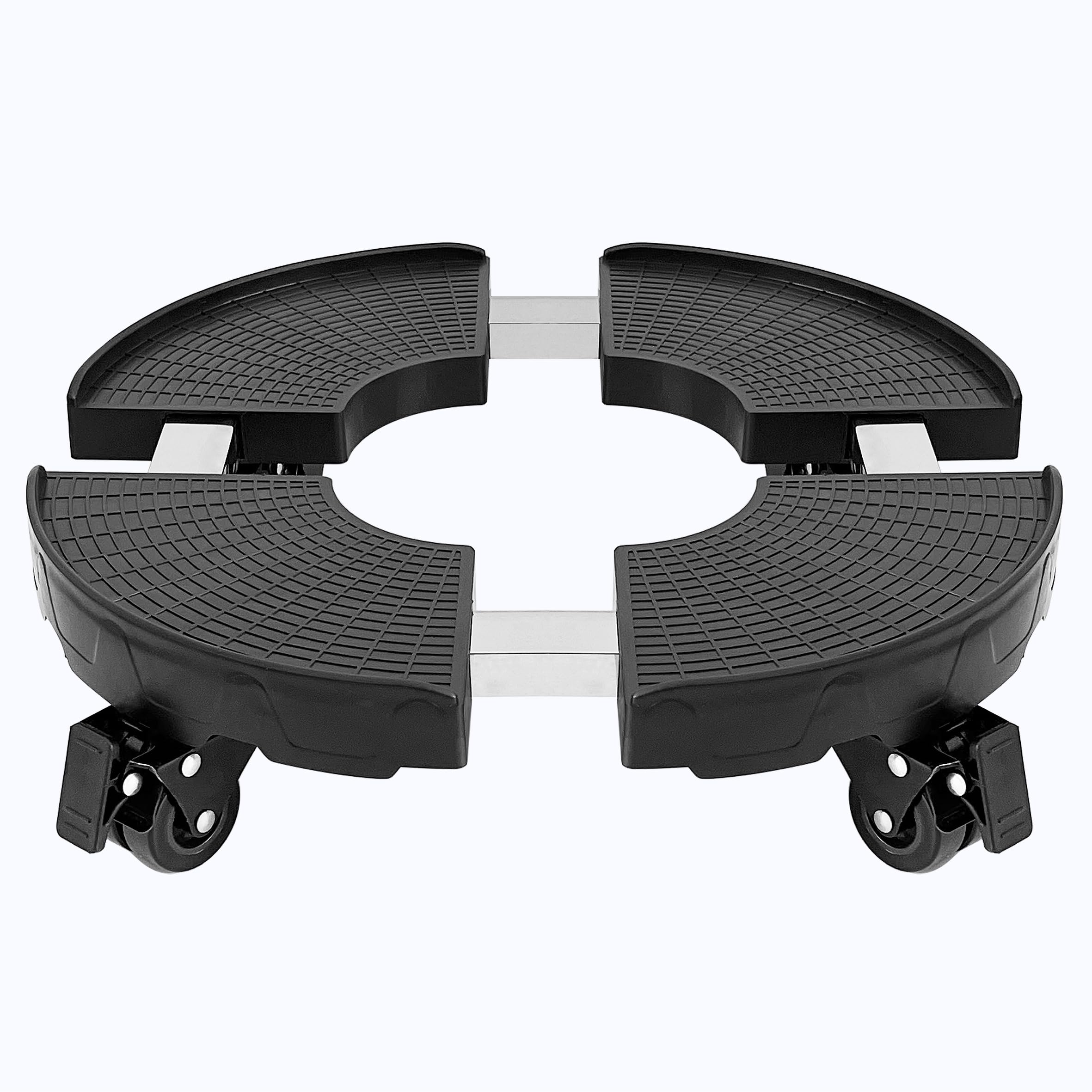 C CASIMR Plant Caddy with wheels, black color, front view