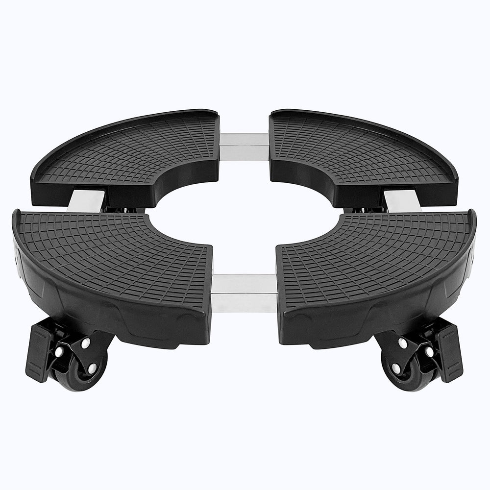 C CASIMR Plant Caddy with wheels, black color, front view