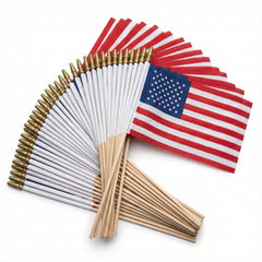 C CRYSTAL LEMON 100 Pack Mini American Flags front view