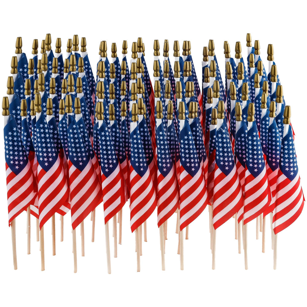 C CRYSTAL LEMON Mini American Flags 50 Pack front view