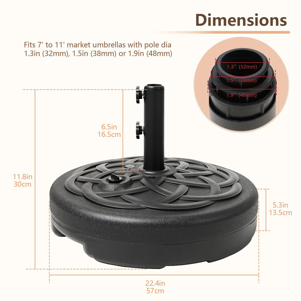 C-Hopetree base stand fitting 1.5 inch umbrella pole