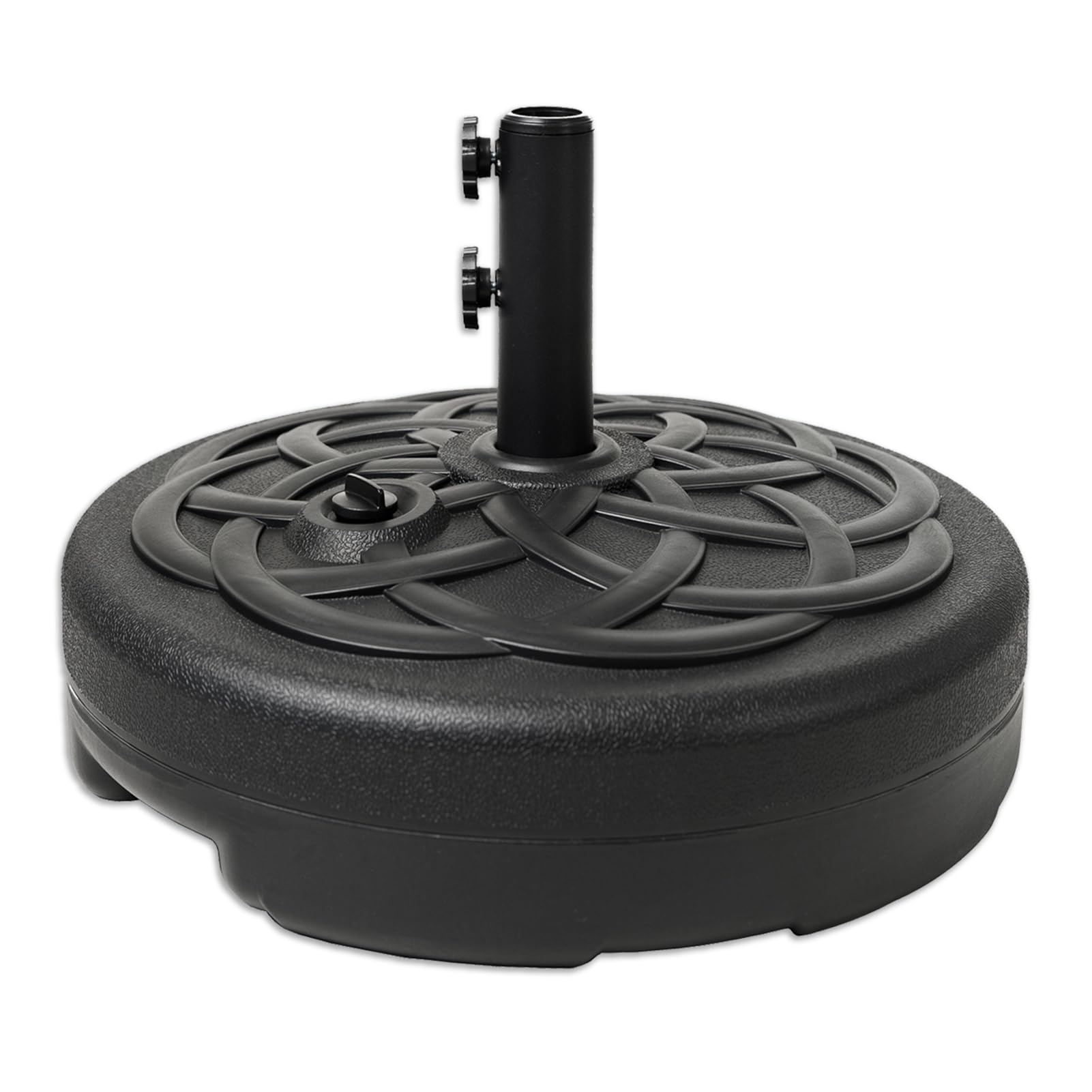 C-Hopetree Heavy Duty Water Fillable Base Stand front view in black