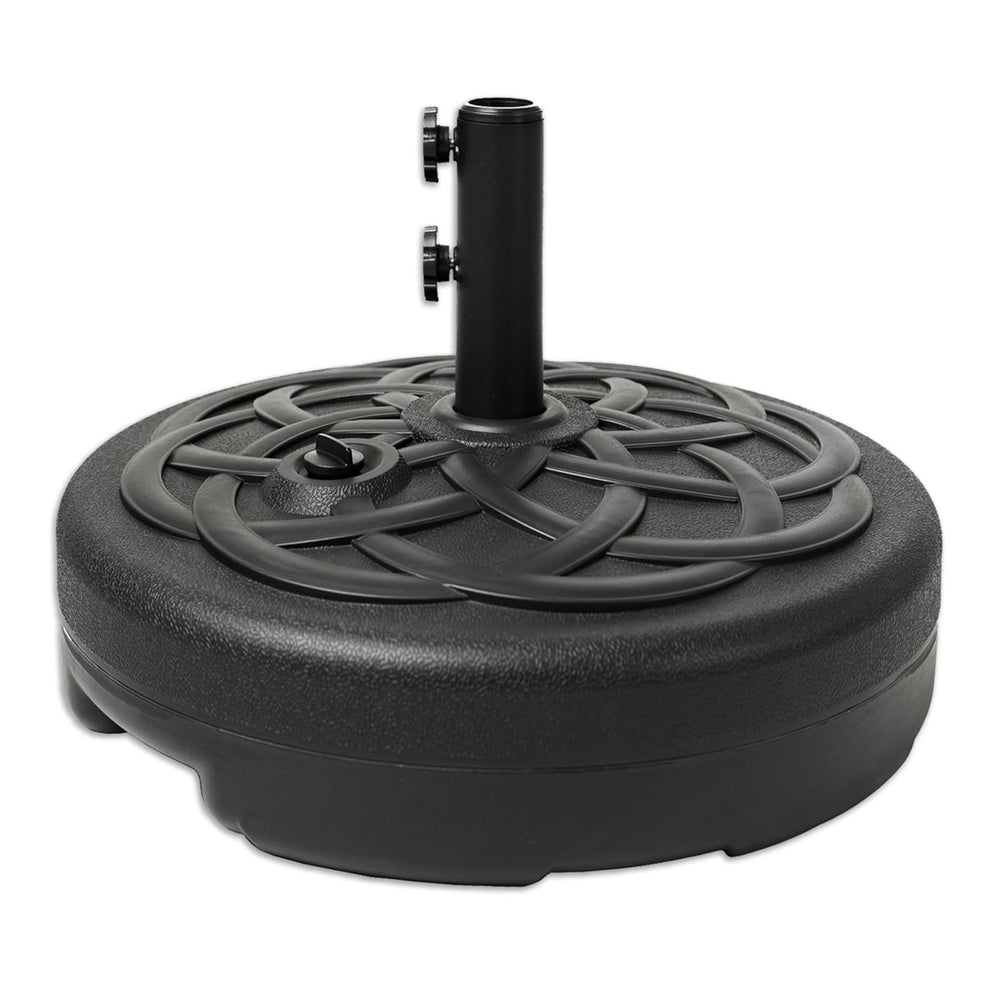 C-Hopetree Heavy Duty Water Fillable Base Stand front view in black