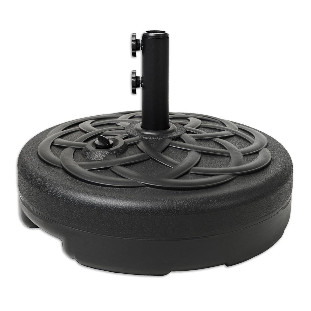C-Hopetree Heavy Duty Water Fillable Base Stand front view in black