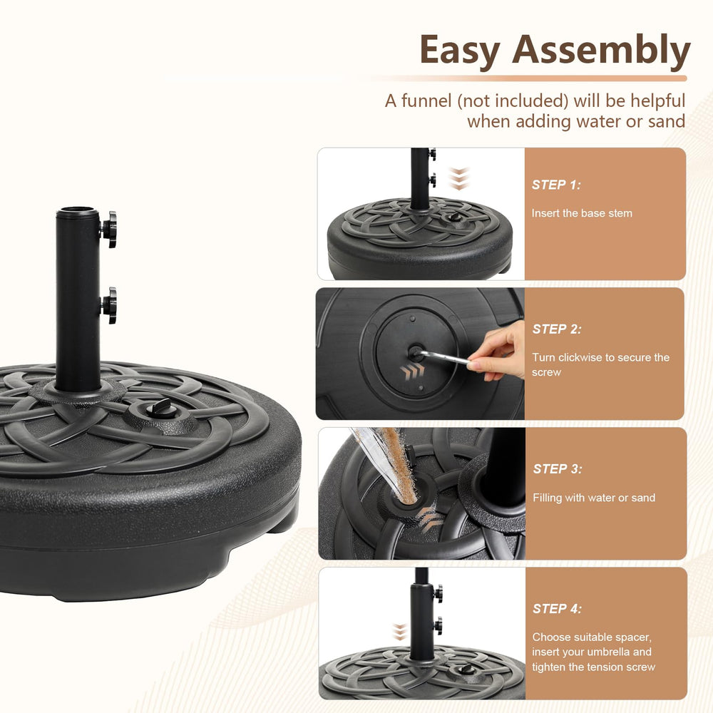 C-Hopetree umbrella base filled with water for stability