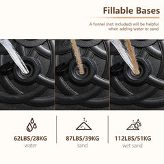 C-Hopetree umbrella base with adjustable rotary knob close-up