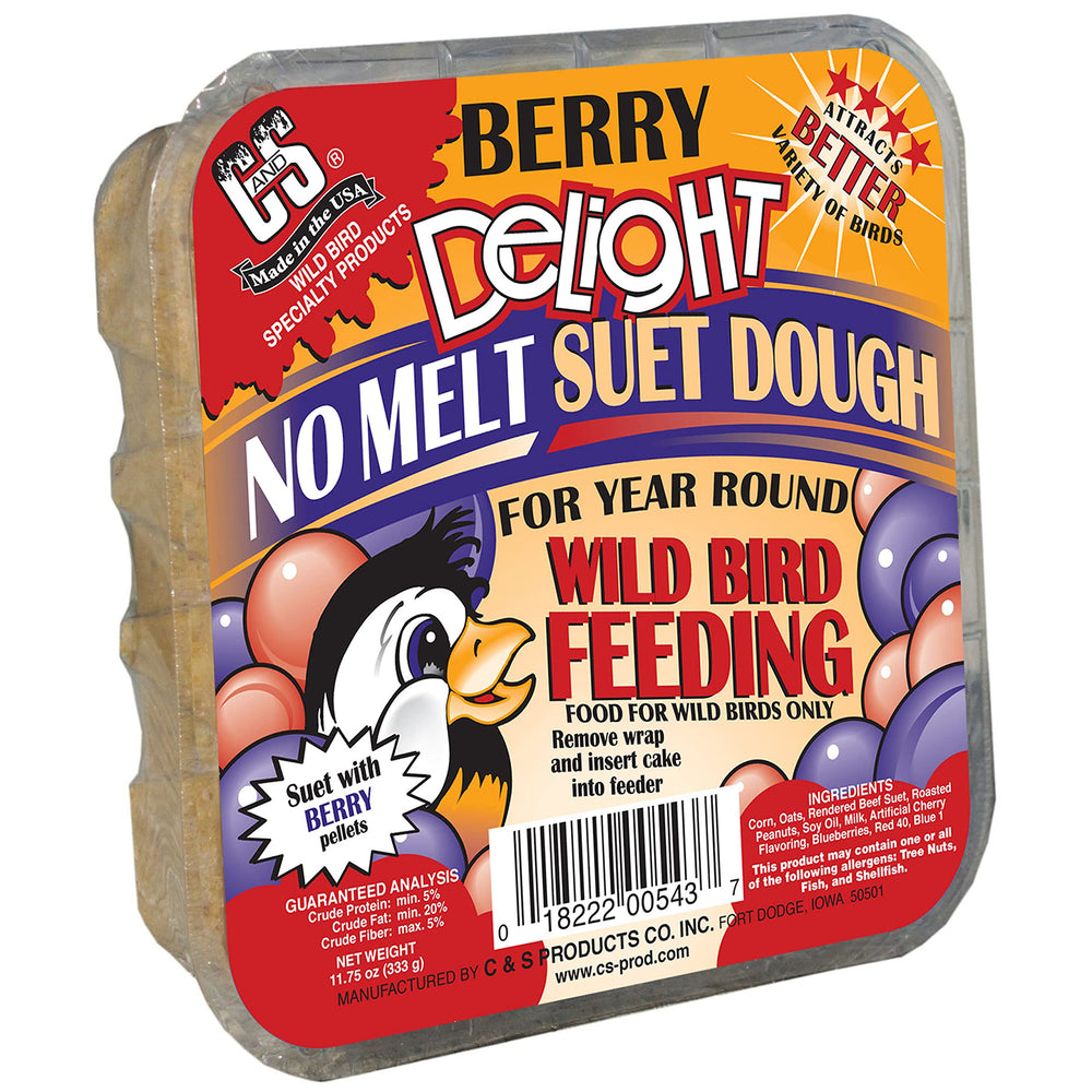 C&S Berry Delight No Melt Suet Dough 12 pack display