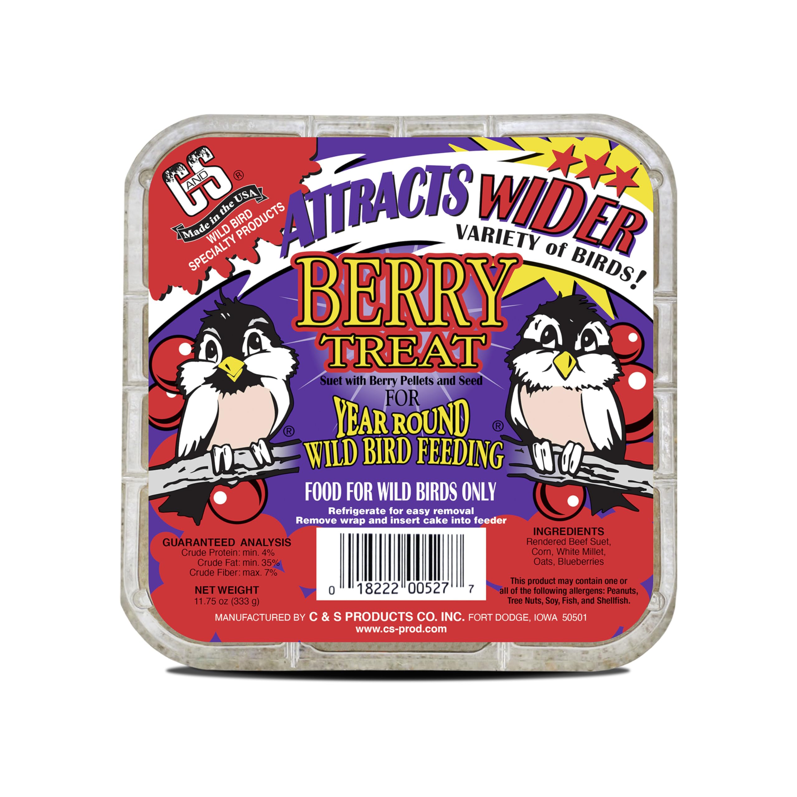 C&S Berry Suet front view with packaging