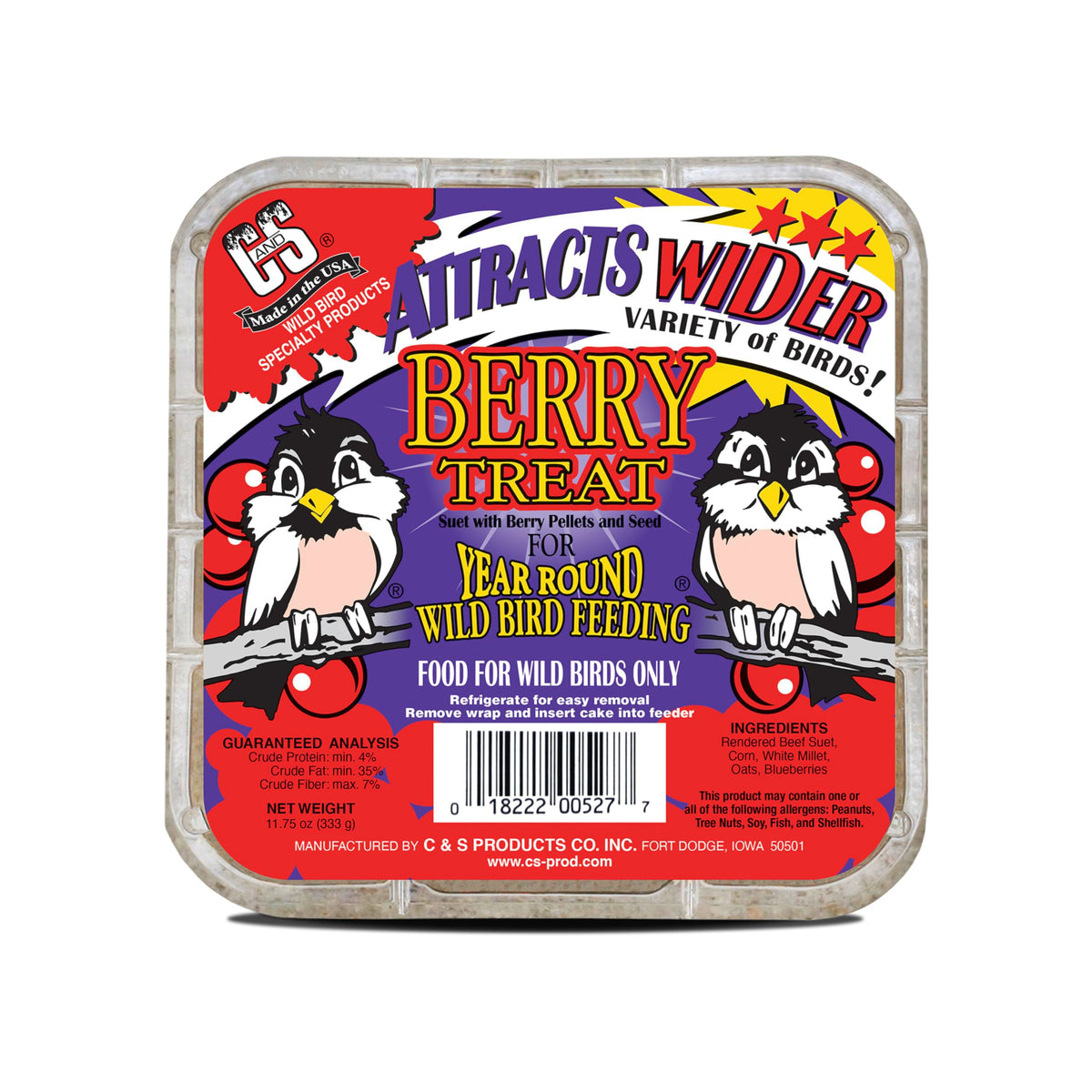 C&S Berry Suet front view with packaging
