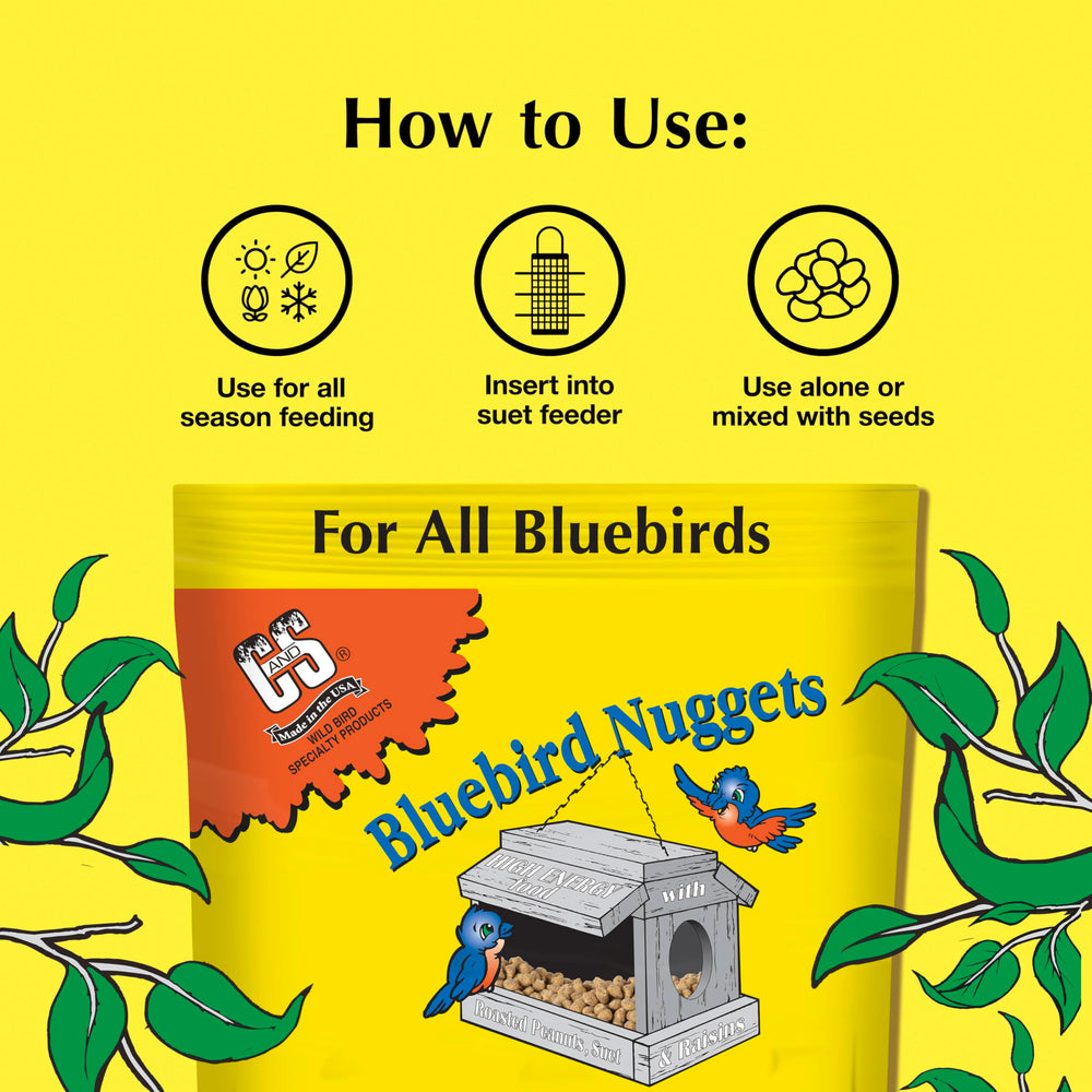 C&S Bluebird Suet Nuggets ingredients label