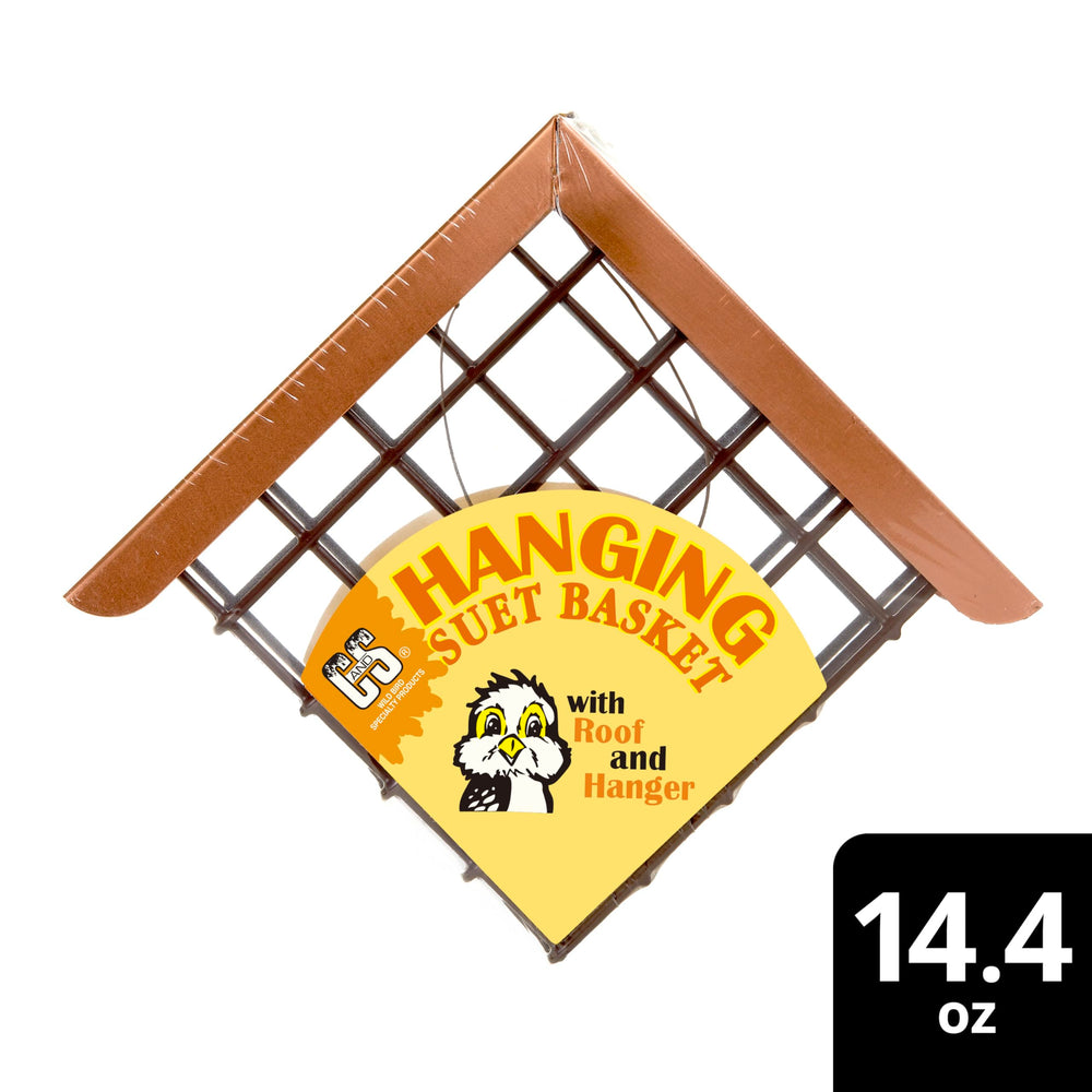 C&S Hanging Suet Feeder, dimensions and packaging view