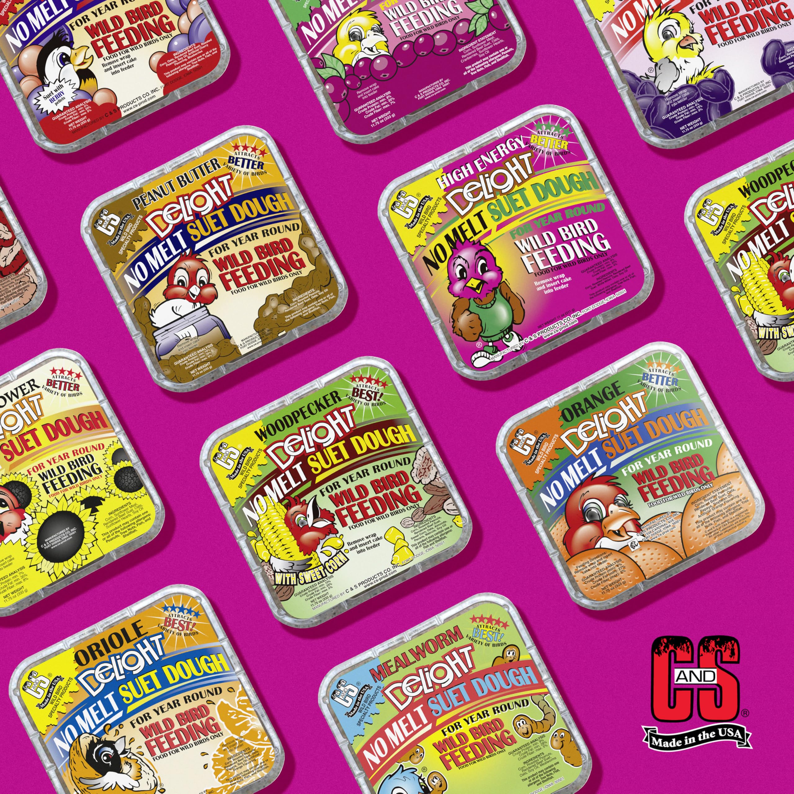 C&S High Energy Delight No Melt Suet Dough variety of flavours