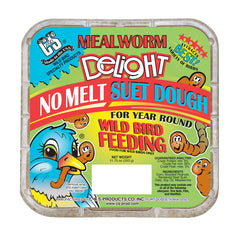 C&S Mealworm Delight Suet Cake pack of 12, front view