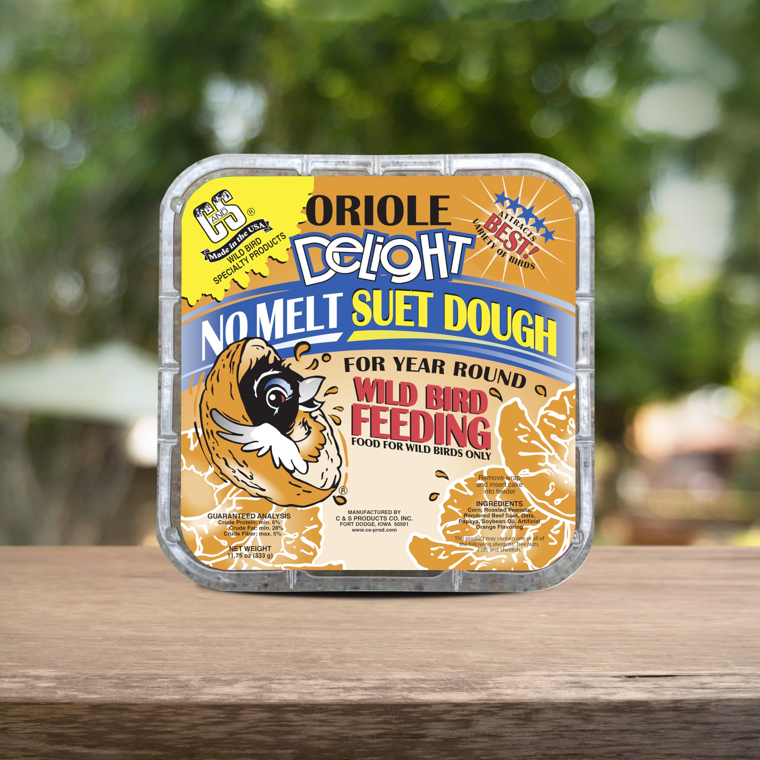 C&S Oriole Delight No Melt Suet Dough packaging