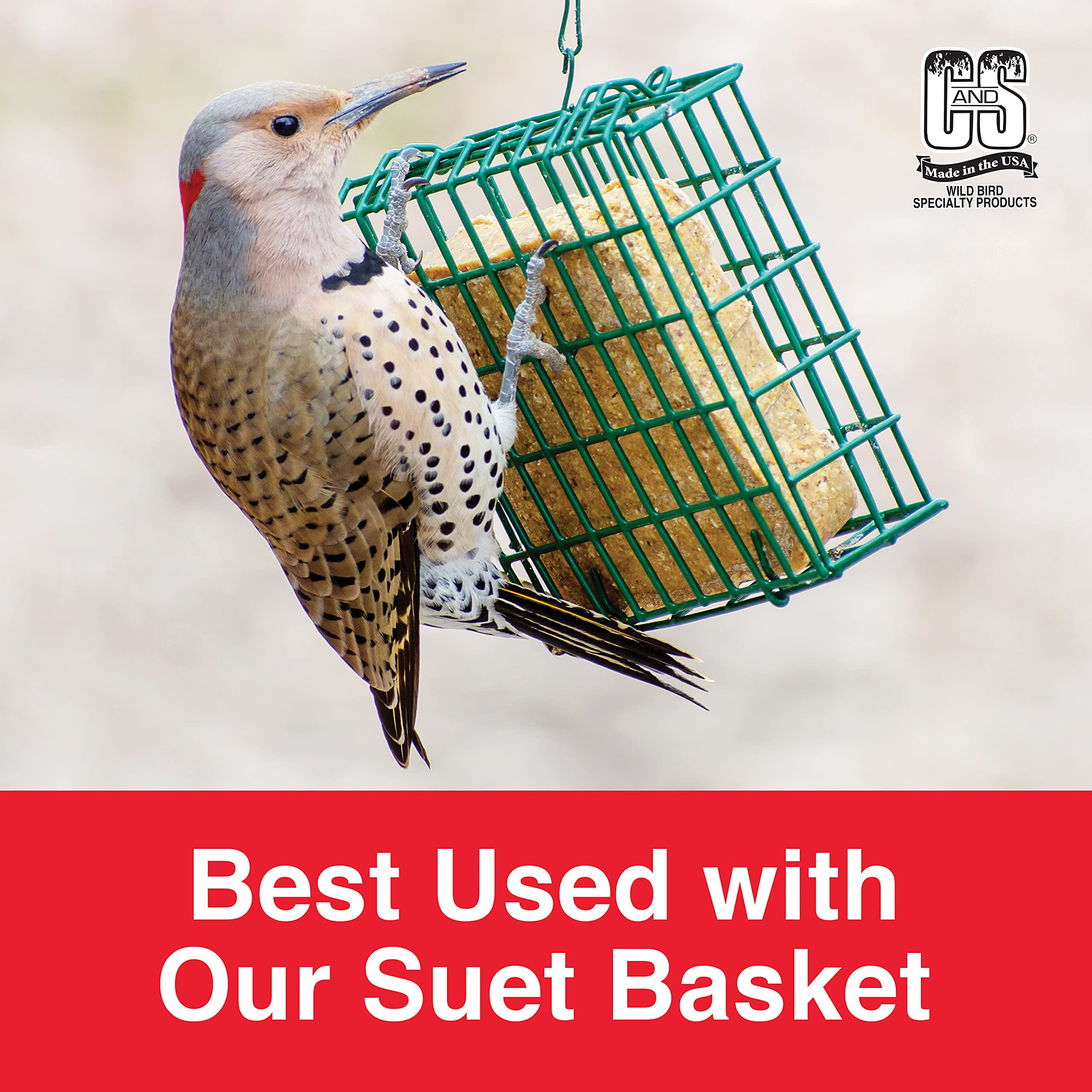 C&S Woodpecker Suet Cake side view