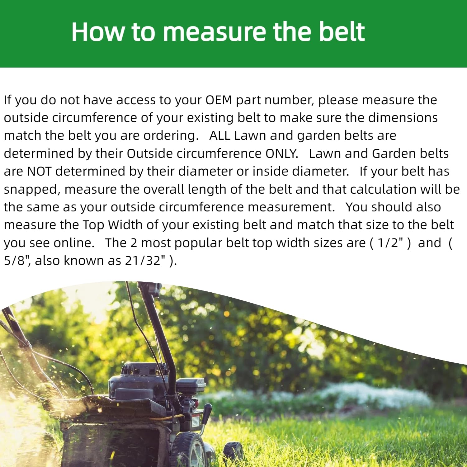 C-YONG 54 Inch Deck Belt showing fit on mower deck