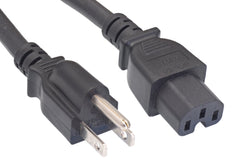 Cablelera 8FT Power Cord NEMA 5-15P to IEC320 C15 front view