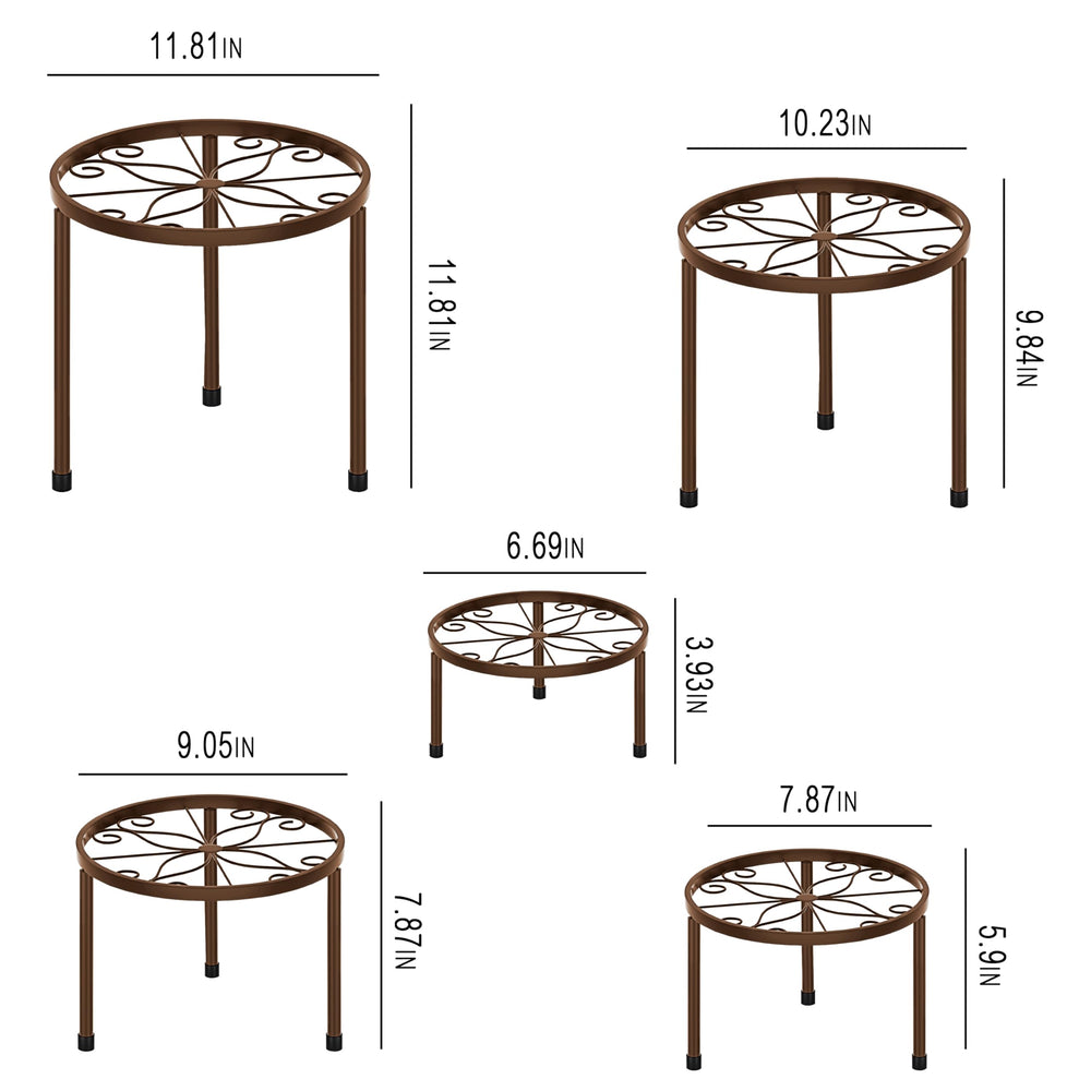CADANI Plant Stand protecting floor with pad