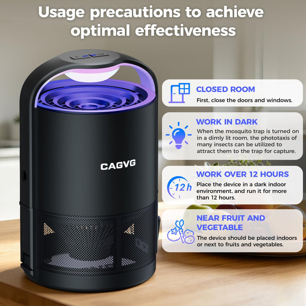 CAGVG Indoor Fly Trap side view showing controls