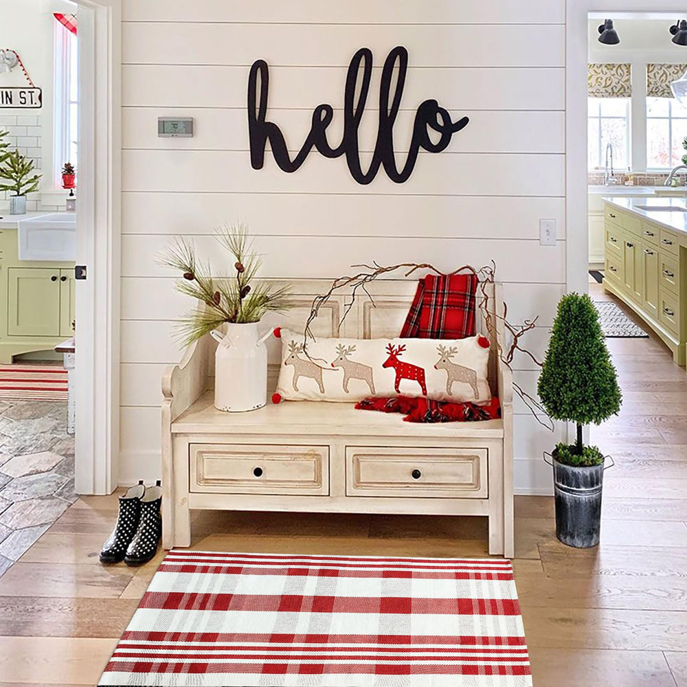 CAINANEL Christmas Door Mat in festive decor