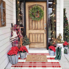 CAINANEL Christmas Door Mat showing texture and quality