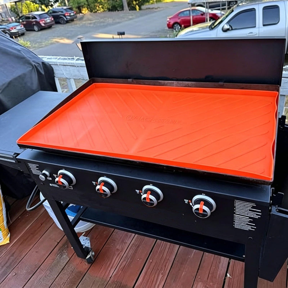 CAKETIME 36 Inch Silicone Griddle Mat side view showing thickness