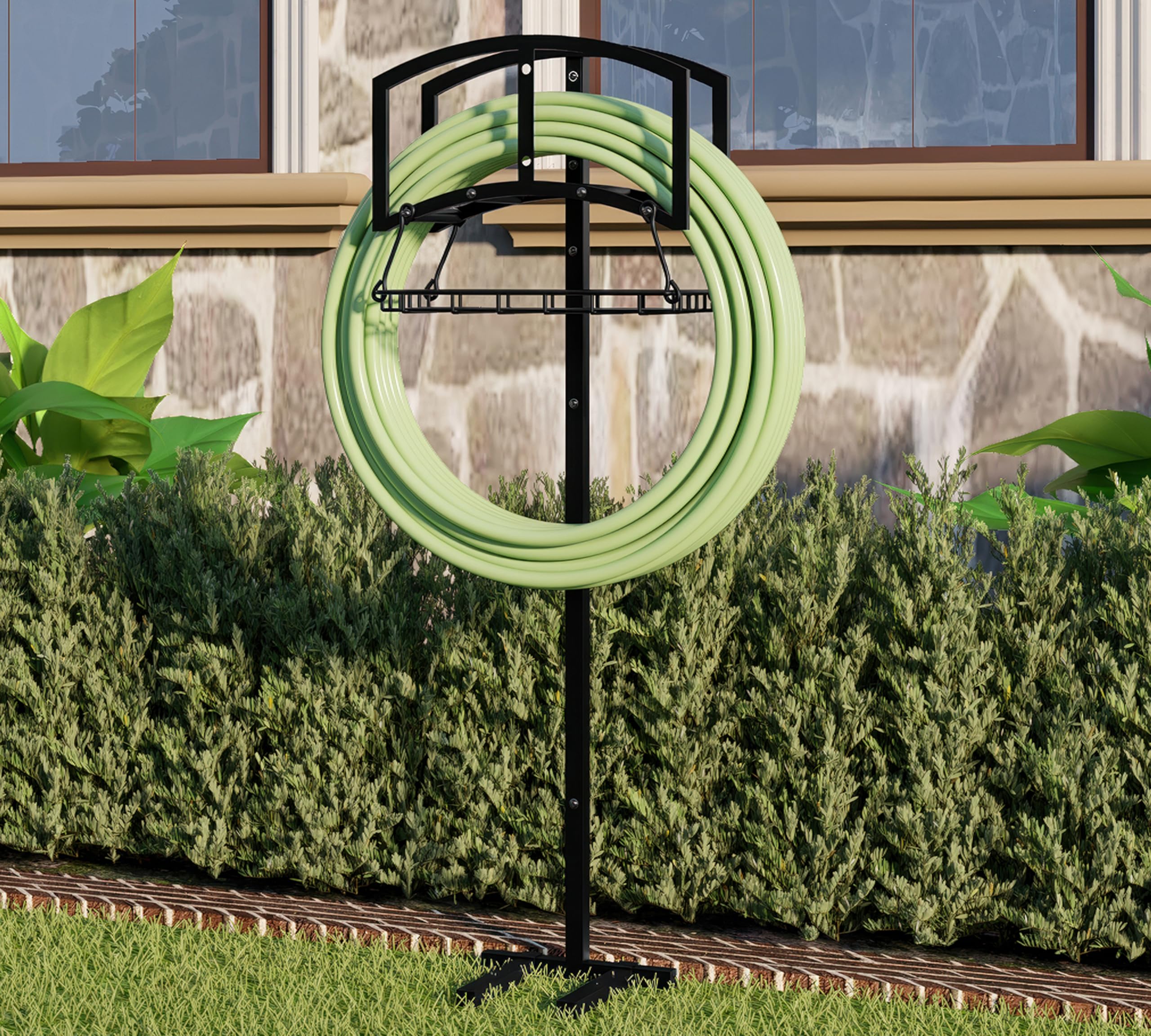 CALIDOLA Garden Hose Holder with storage basket