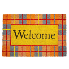 Calloway Mills Fall Plaid Doormat front view