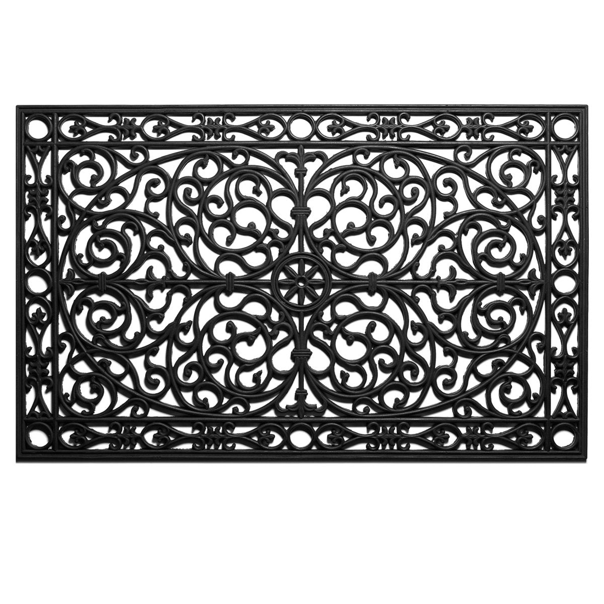 Calloway Mills Gatsby Rubber Doormat front view in black