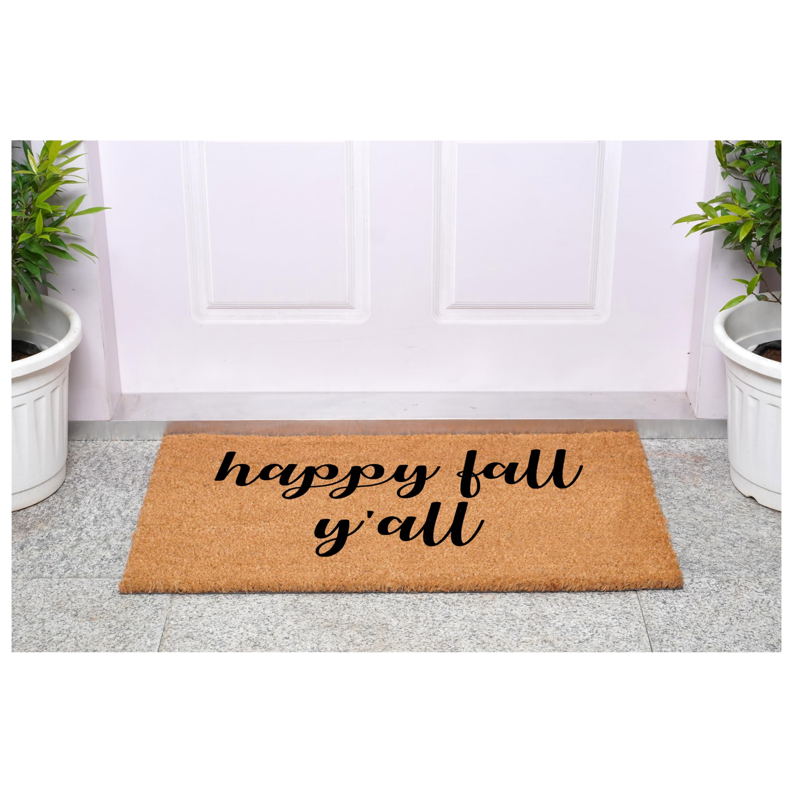 Calloway Mills Hapy Fall Yall Doormat with autumn leaves