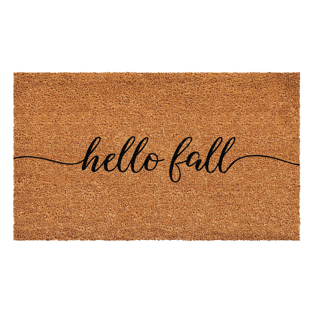 Calloway Mills Hello Fall Doormat front view, 24" x 36" size