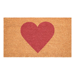 Calloway Mills Madison Heart Doormat front view in pink