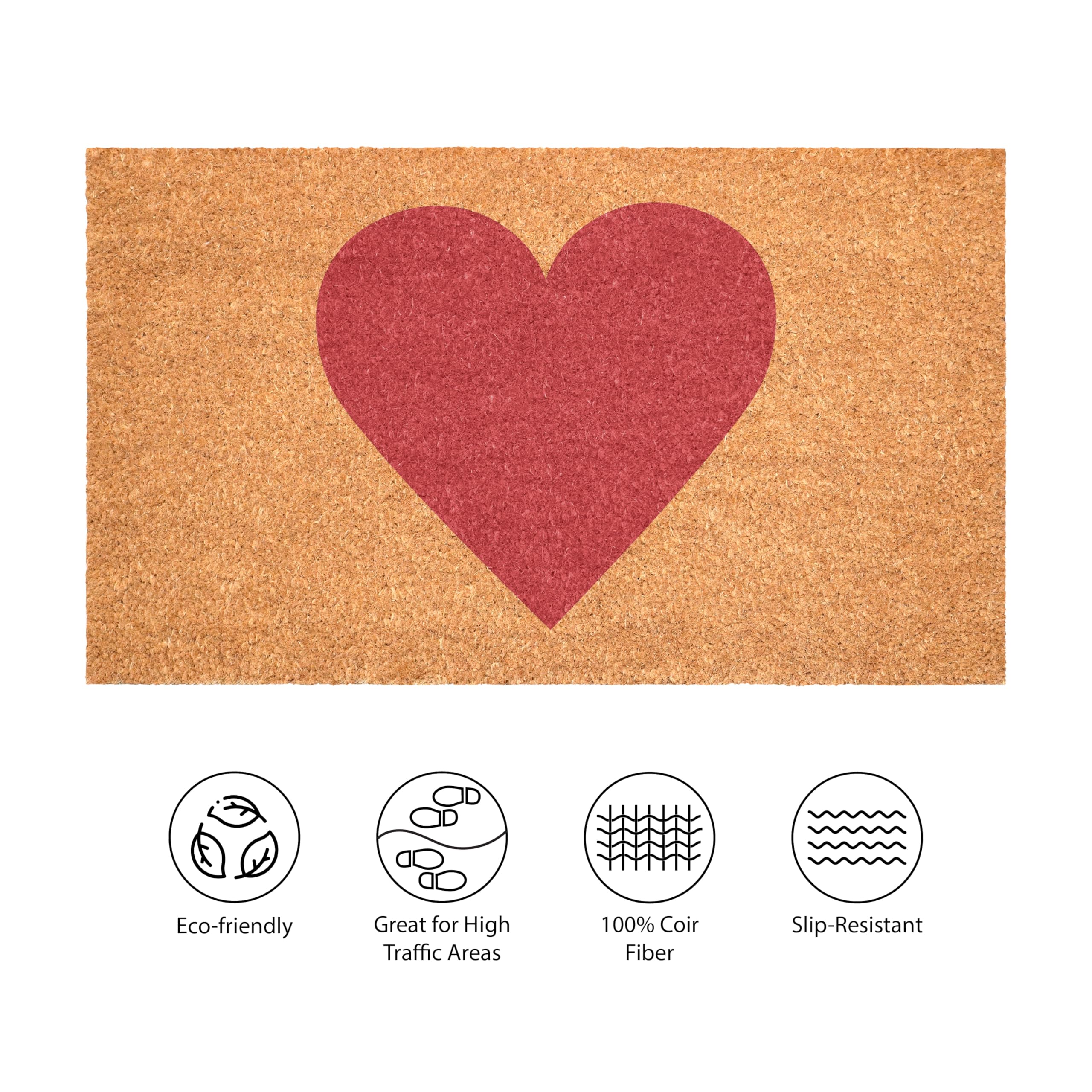 Calloway Mills Madison Heart Doormat on porch