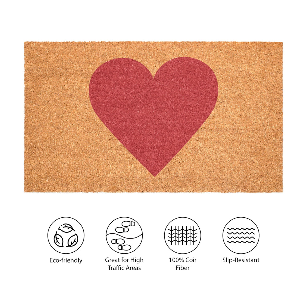 Calloway Mills Madison Heart Doormat on porch