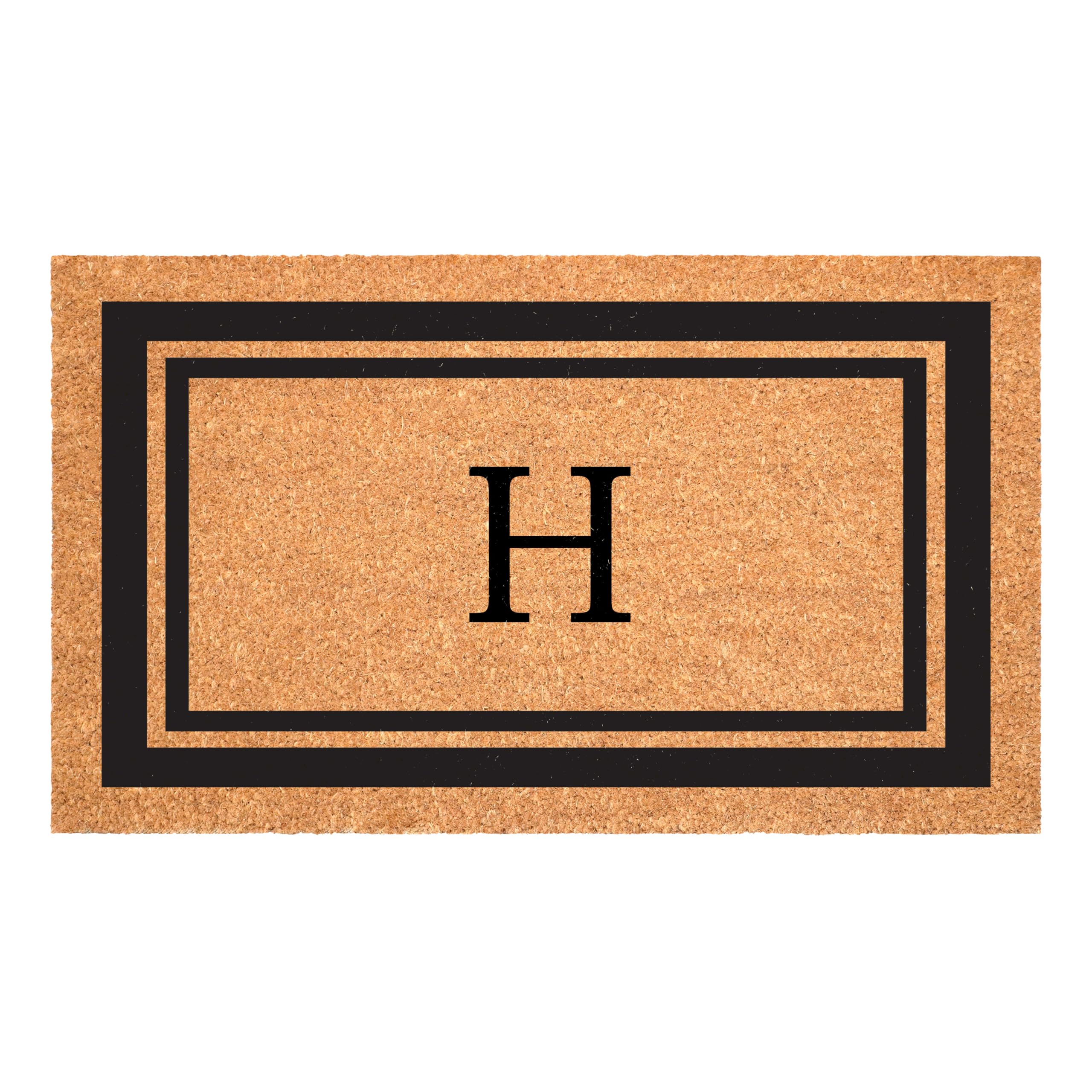 Calloway Mills Monogram Doormat Letter H front view